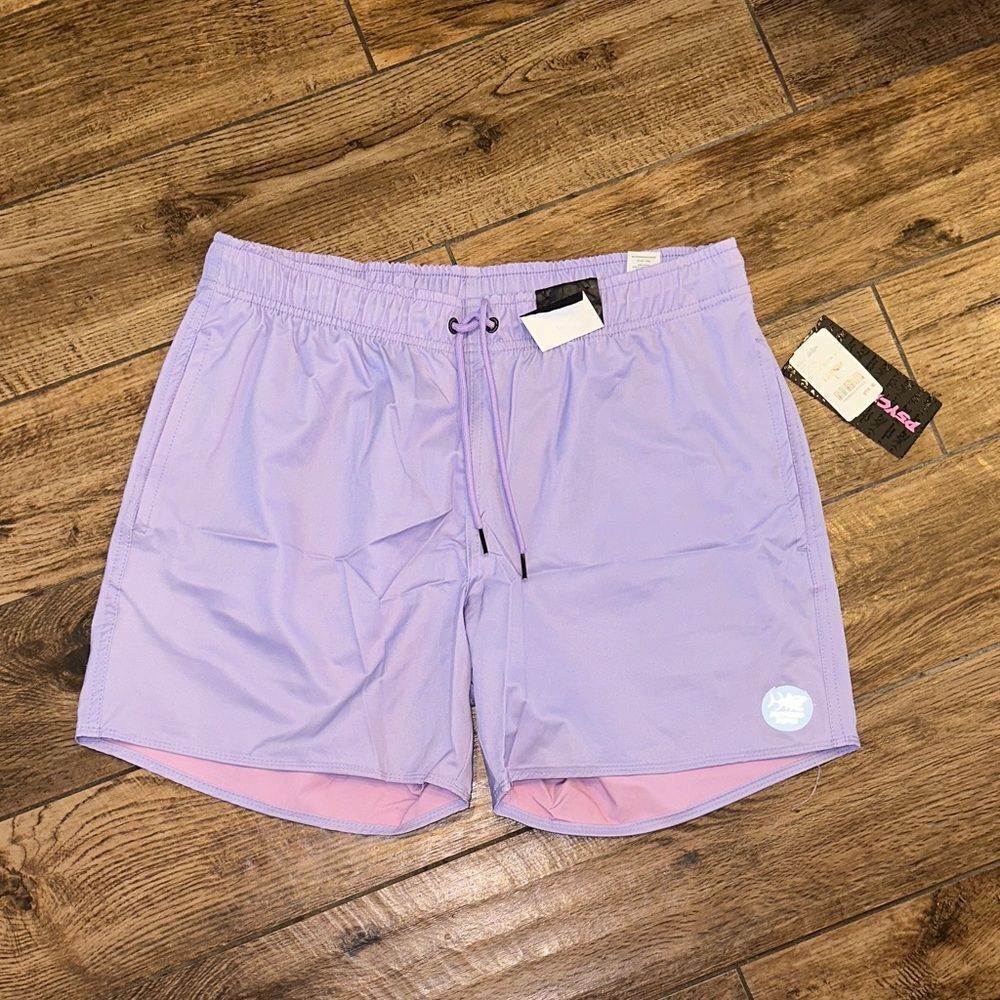 👕 Psycho Tuna Lavender Sandbar Swim Trunks Men’s Large NWT